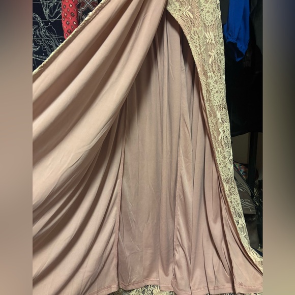 Lulu's Blush Lace Maxi Dress - Picture 2 of 4
